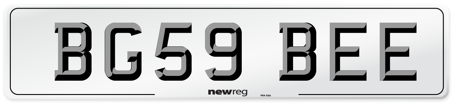 BG59 BEE Number Plate from New Reg